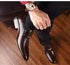 Men's Leather Shoes Casual Business Formal Shoes with Crocodile Pattern